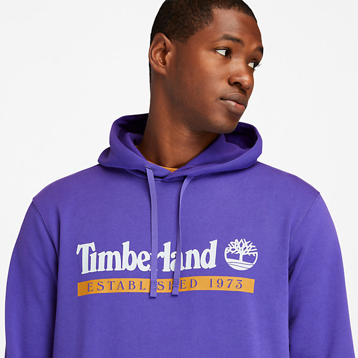 Established 1973 Hoodie for Men in Purple-
