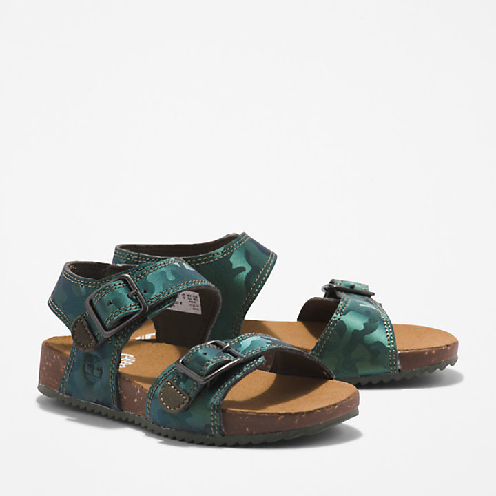 Castle Island Sandal for Youth in Green-