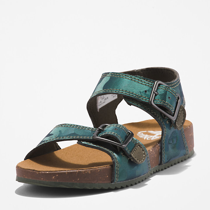 Castle Island Sandal for Youth in Green-