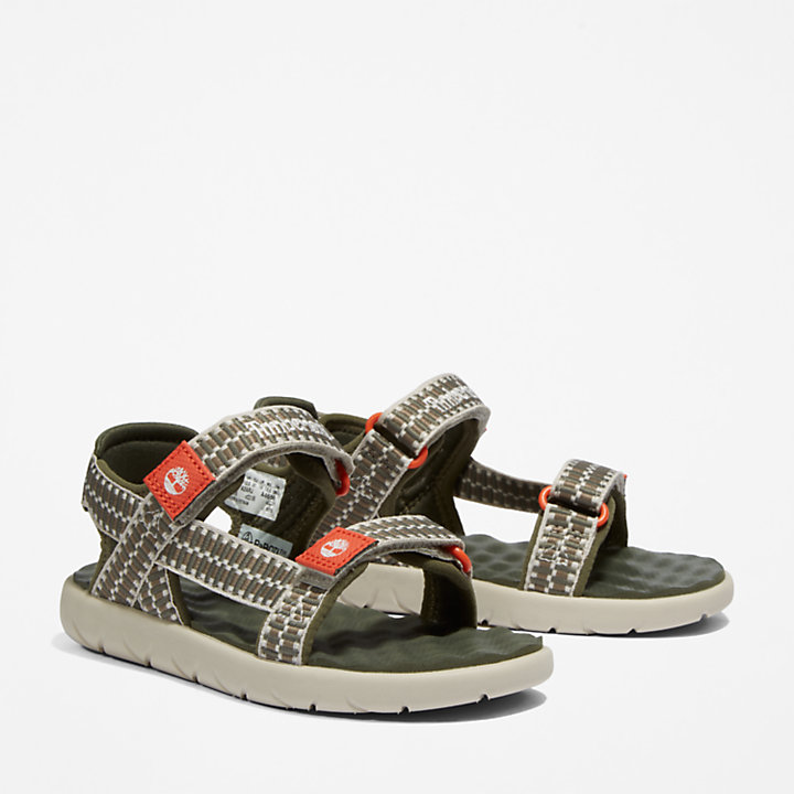 Perkins Row Webbing Sandal for Youth in Green-