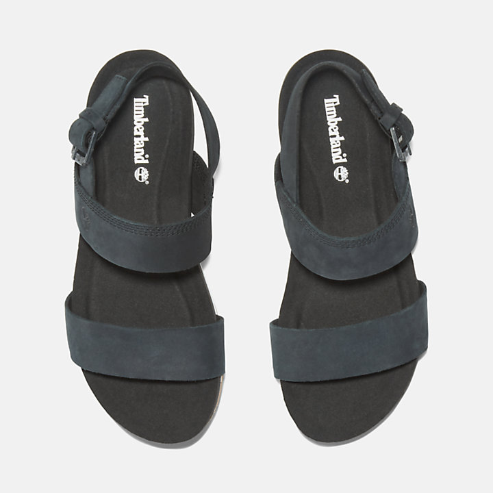 Malibu Waves Sandale mit zwei Riemen für Damen in Schwarz-