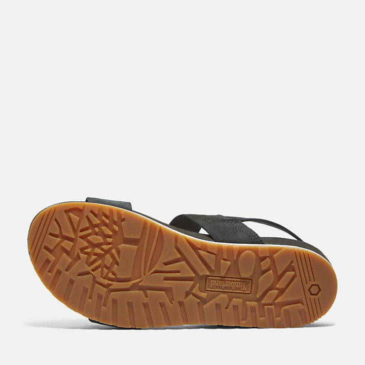 Malibu Waves Sandale mit zwei Riemen für Damen in Schwarz-