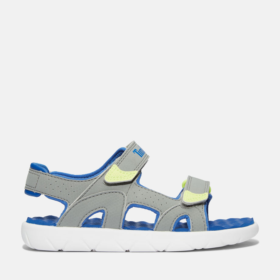 Timberland Perkins Row Double-strap Sandal For Youth In Grey Grey Kids