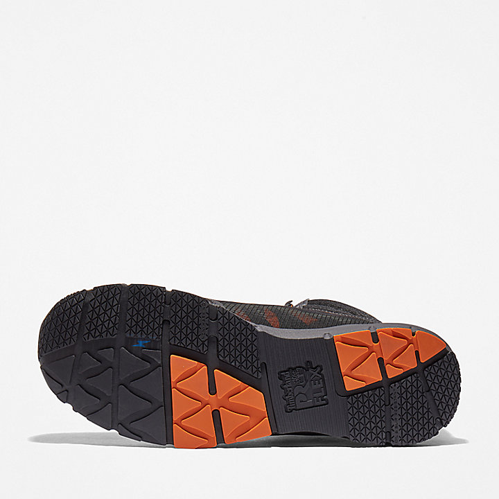 Radius Alloy-Toe Work Boot for Men in Black and Orange