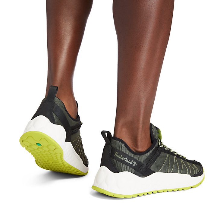 Solar Wave Mesh Sneaker for Men in Dark Green-