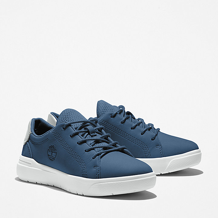 Seneca Bay Leather Trainer for Youth in Blue
