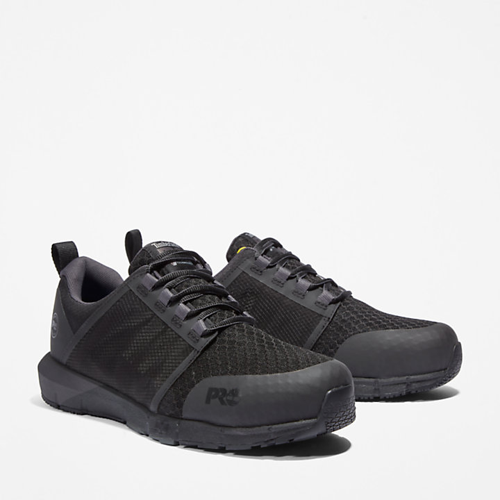 Radius Alloy-Toe Work Shoe for Men in Black-