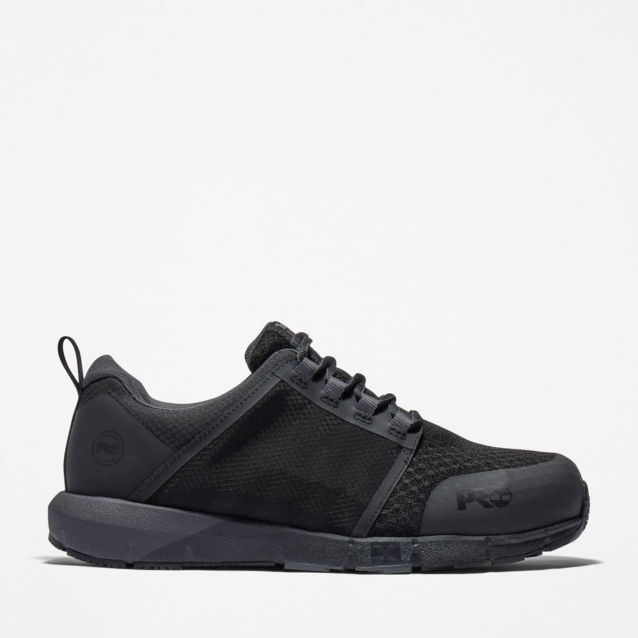 Timberland Radius Alloy-toe Work Shoe For Men In Black Black, Size 11