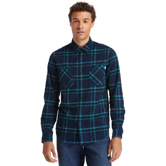 Nashua River Heavy Flannel Check Shirt for Men in Blue | Timberland