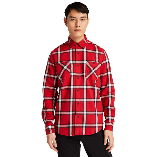 Nashua River Heavy-flannel Checked Shirt for Men in Red | Timberland