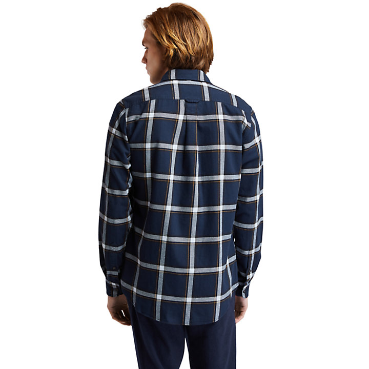 Nashua River Heavy-flannel Checked Shirt for Men in Light Blue-