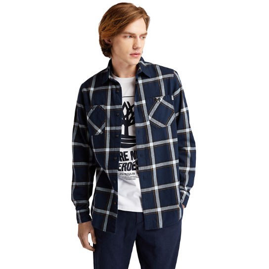 Nashua River Heavy-flannel Checked Shirt for Men in Light Blue | Timberland
