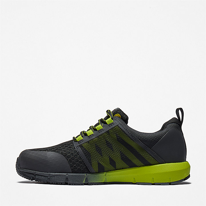 Radius Alloy-Toe Work Shoe for Men in Black and Green