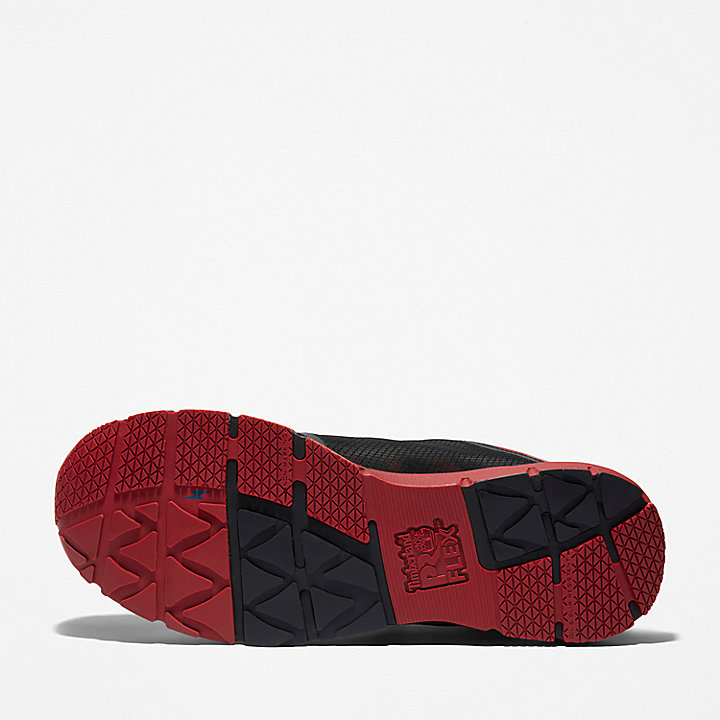 Zapato de trabajo Radius con Puntera de Aleación para Hombre en negro y rojo