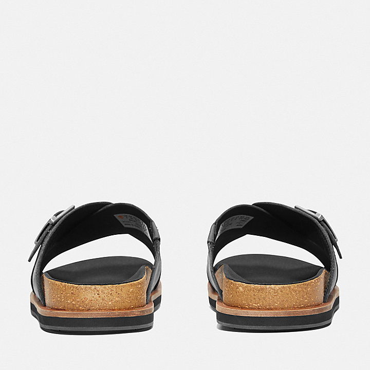 Amalfi Vibes Sandale mit überkreuzten Riemen für Herren in Schwarz