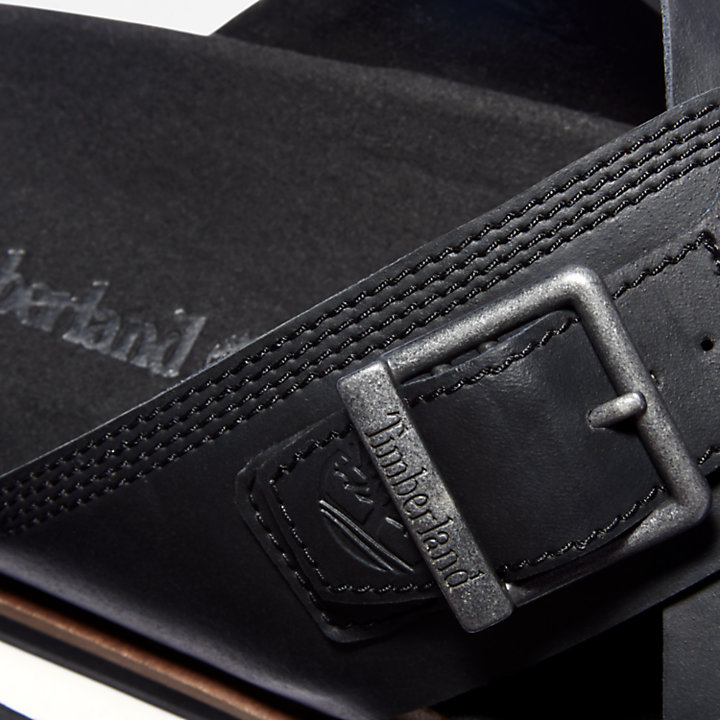 Amalfi Vibes Cross-strap Slide Sandal for Men in Black-