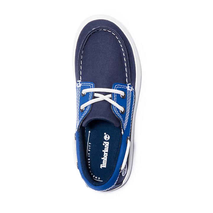 Newport Bay Boat Shoe for Youth in Navy-