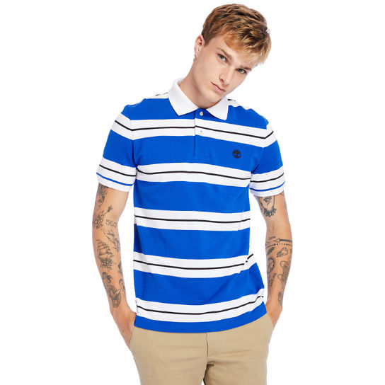 Millers River Striped Polo Shirt for Men in Blue | Timberland