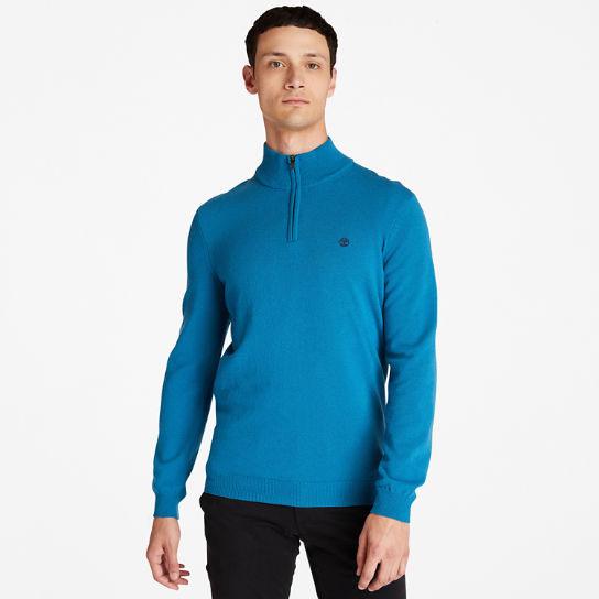 Cohas Brook Zip-neck Sweater for Men in Blue | Timberland
