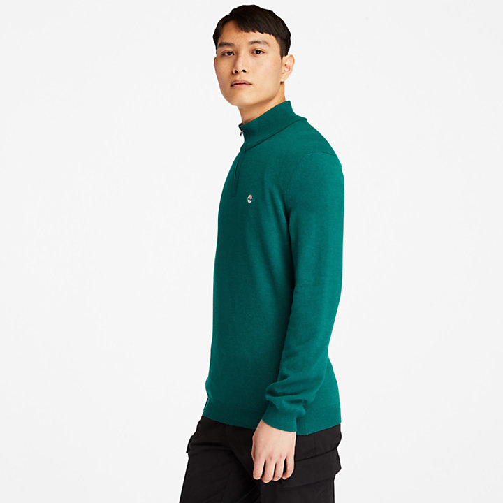 Cohas Brook Zip-neck Sweater for Men in Green-