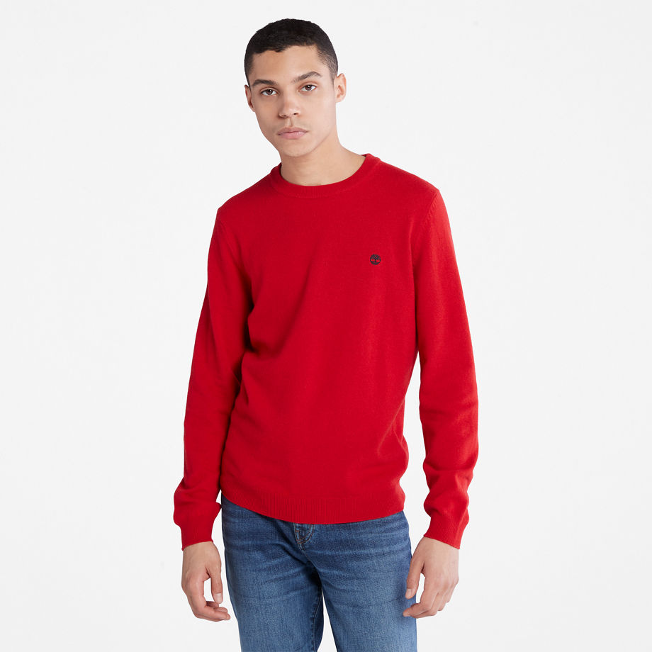 Timberland Cohas Brook Merino Jumper For Men In Red Red