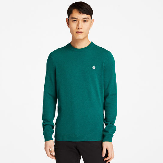 Pull à col rond Cohas Brook pour homme en vert | Timberland