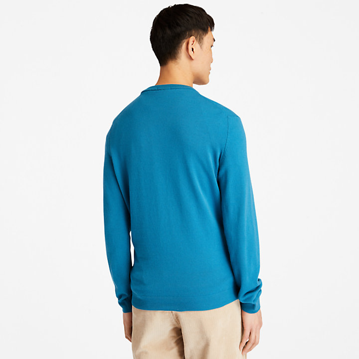 Cohas Brook V-Neck Sweater for Men in Blue-