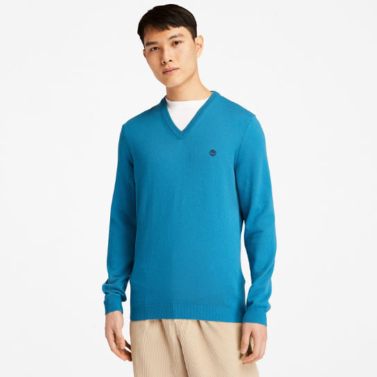 Cohas Brook V-Neck Sweater for Men in Blue | Timberland