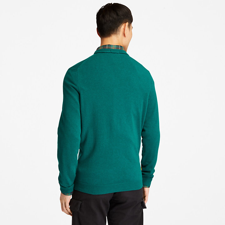 Cohas Brook V-Neck Sweater for Men in Green-