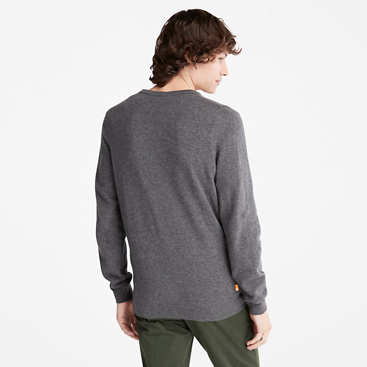 Cohas Brook V-Neck Sweater for Men in Dark Grey-