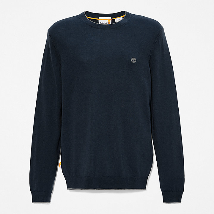 Nissitissit River Merino Wool sweater voor heren in marineblauw