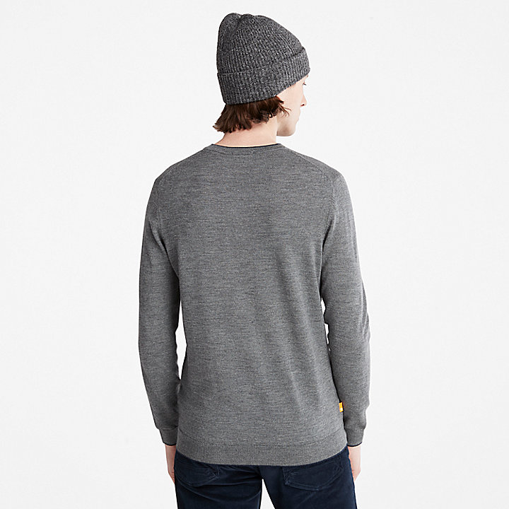 Nissitissit River Merino Wool sweater voor heren in grijs
