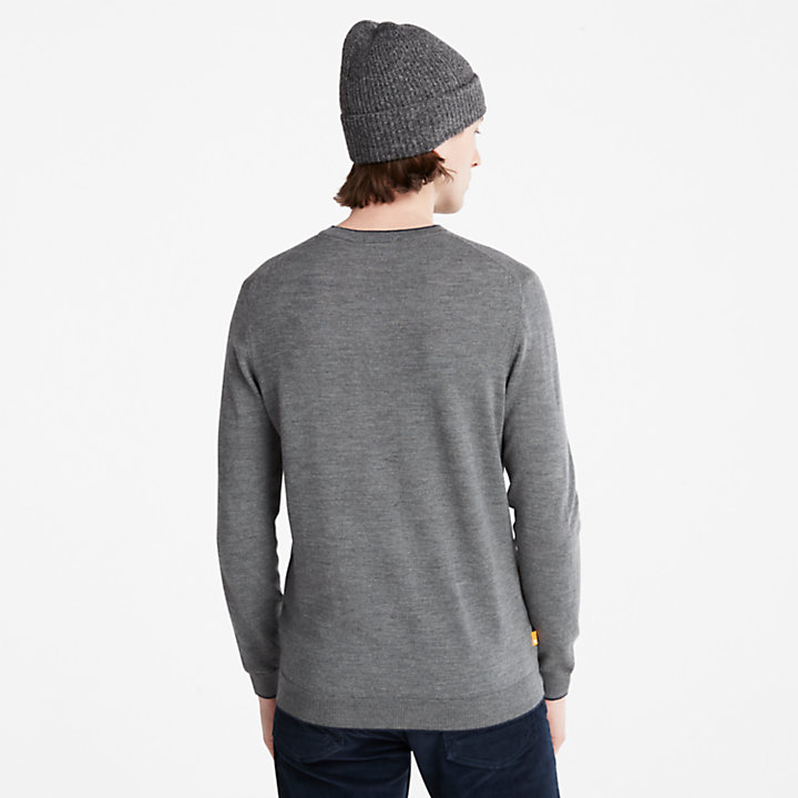 Nissitissit River Merino Wool sweater voor heren in grijs-