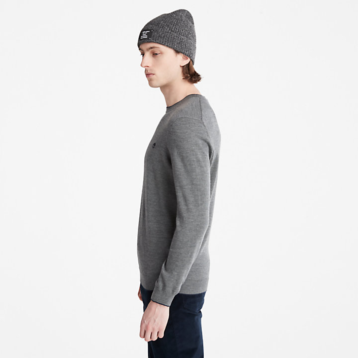 Nissitissit River Merino Wool sweater voor heren in grijs-