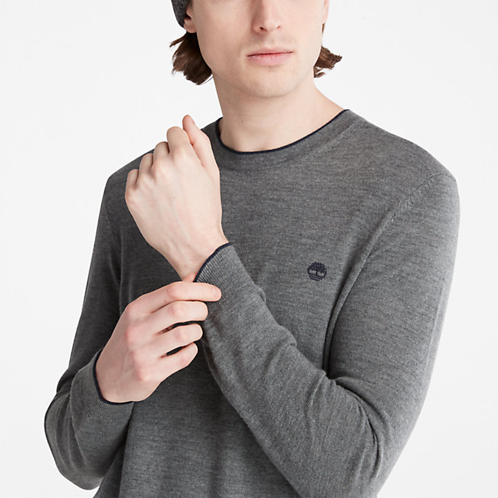 Nissitissit River Merino Wool Sweater for Men in Grey-