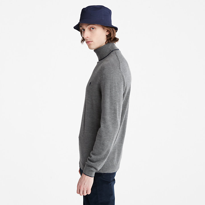 Nissitissit River Merino Sweater for Men in Dark Grey-