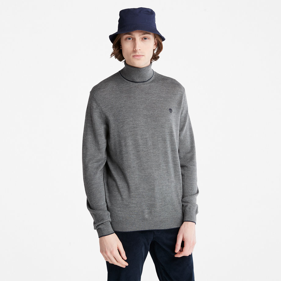 Timberland Nissitissit River Merino Sweater For Men In Dark Grey Dark Grey