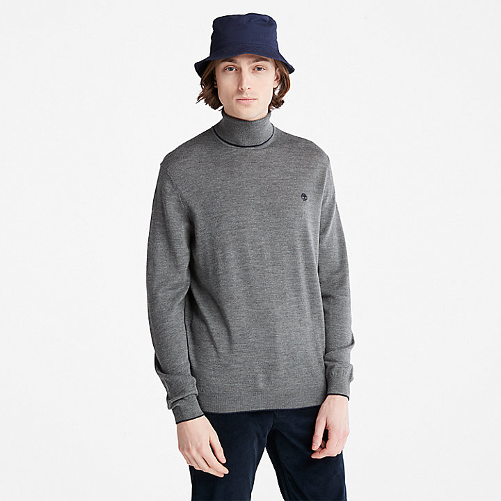 Nissitissit River Merino Sweater for Men in Dark Grey