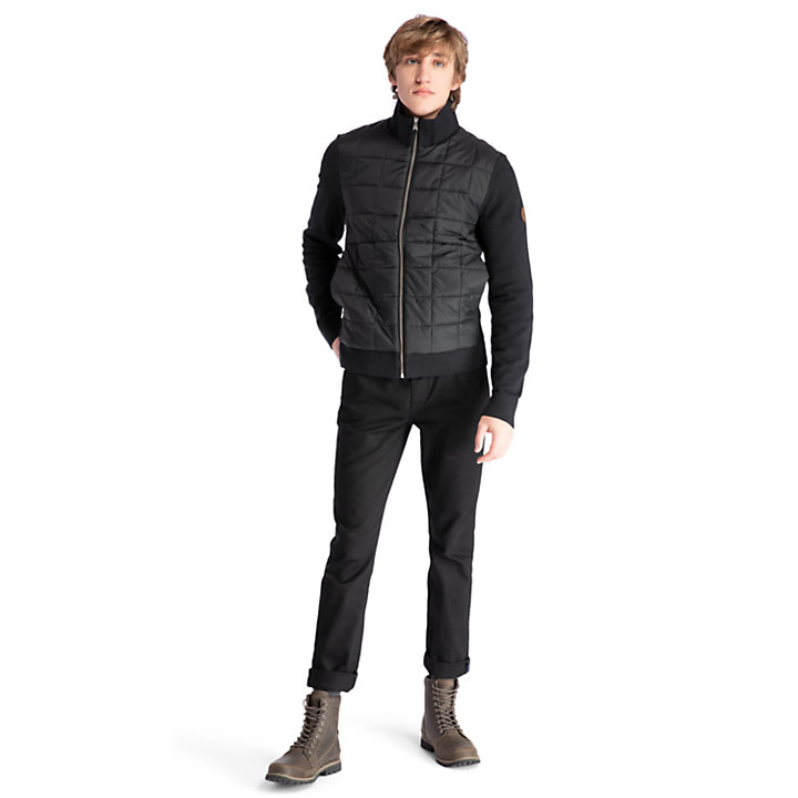 Mount Tripyramid Quilted Zip Jacket for Men in Black-