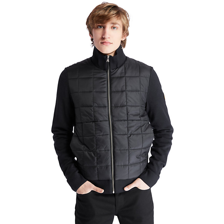 Mount Tripyramid Quilted Zip Jacket for Men in Black-