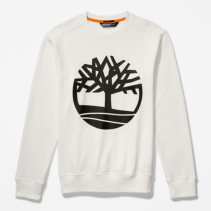 Sweat-shirt à logo arbre Core pour homme en blanc-