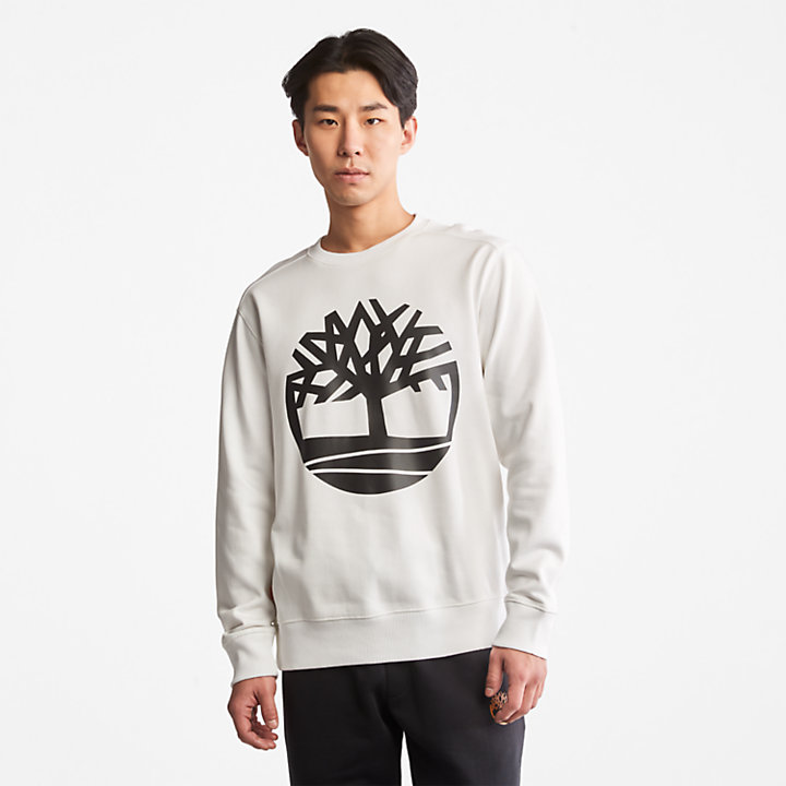 Core Tree Logo Sweatshirt for Men in White-