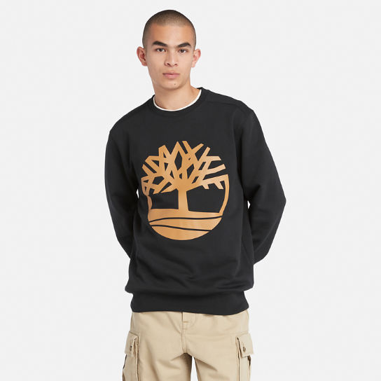 Sweat-shirt à logo arbre Timberland® pour homme en noir | Timberland