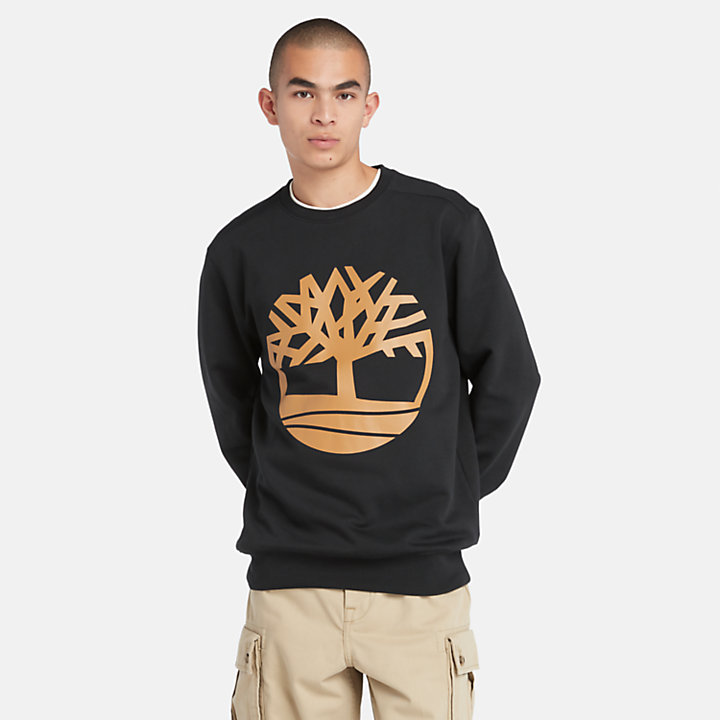 Sweat-shirt à logo arbre Timberland® pour homme en noir-