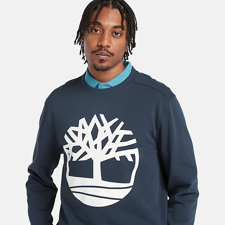 Sweat-shirt à logo arbre Timberland® pour homme en bleu foncé