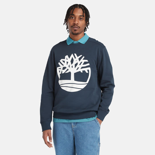 Sudadera con logotipo del árbol Timberland® para hombre en azul oscuro | Timberland