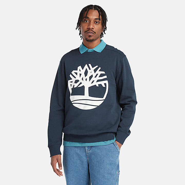 Sweatshirt mit Timberland® Baum-Logo für Herren in Dunkelblau