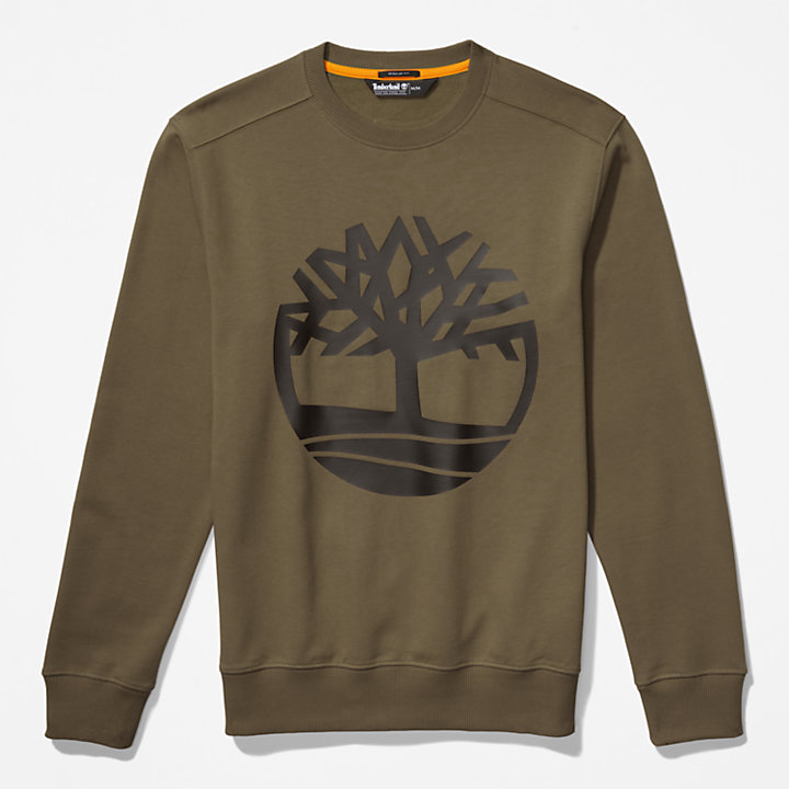 Sweat-shirt à logo arbre Timberland® pour homme en vert foncé-