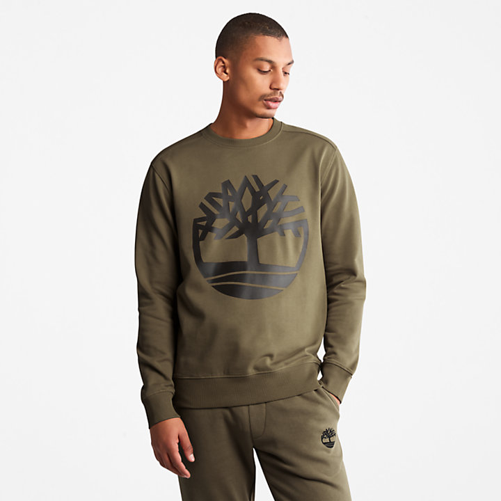 Sweatshirt mit Timberland® Baum-Logo für Herren in dunkelgrün-