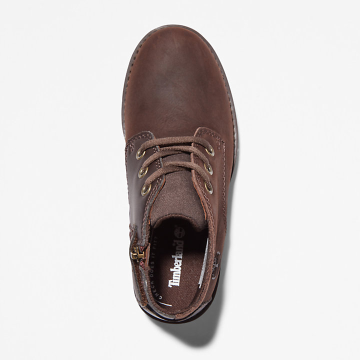 Courma Kid Chukka Boot for Youth in Dark Brown-